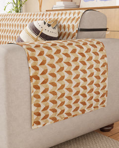 Lukzer Reversible Quilted Sofa Mat with Arms Rhythmic Arcs (SC-181-01/A)