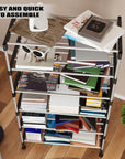 Easy DIY Bookshelf/Stationery Storage Organizer | (Metal & Plastic)