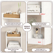 Lukzer 3 Layer Engineered Wood Multipurpose Rack Bookshelf Organizer Stand (MR-010/White)