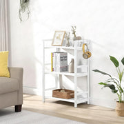 Lukzer 3-Tier Multipurpose Metal & Wood Kitchen Storage Rack (MKR-003/White & White)