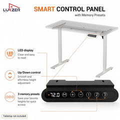 Lukzer Electric Height Adjustable Desk Frame (EST-003-F/White)