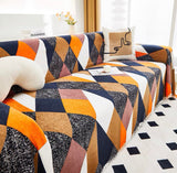 Chenille Throw Blanket (Tropical Leaf)