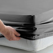 Lukzer Terry Cotton Waterproof Mattress Protector Grey (MTP-GR-001)