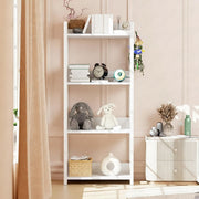 Lukzer 4-Tier Multipurpose Metal & Wood Kitchen Storage Rack (MKR-004/White & White)