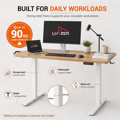 Lukzer Electric Height Adjustable Desk Frame (EST-003-F/White)