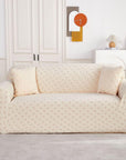 Jacquard Sofa Cover (Pastel Marine Blue Basket Weave )