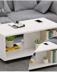 Center Table with Open Storage & Wheels | (CT-003)