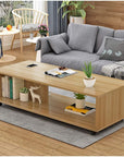 Center Table with Open Storage & Wheels | (CT-003)