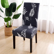 Lukzer Polyester Chair Cover -  Dark Grey with Print (CC-004-01)