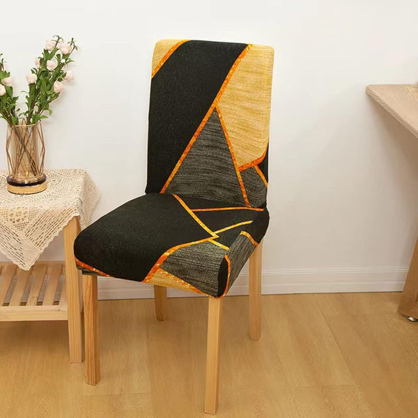 Lukzer Polyester Chair Cover -  Dark Green Prism (CC-035-01)