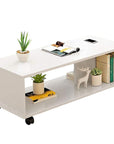 Center Table with Open Storage & Wheels | (CT-003)