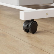 Lukzer Double Rod Cloth Stand & Garment Rack – Sturdy Storage Organizer (Black/White, Model: MGS-006)