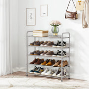 Lukzer Metal Shoe Rack & Open Display Shelf – Durable Storage Organizer