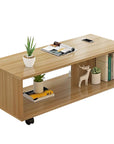 Center Table with Open Storage & Wheels | (CT-003)