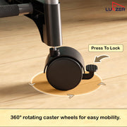 Lukzer A-Shaped Metal Garment Stand with Dual Storage Shelves & Wheels (MGR-010/Grey)