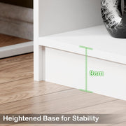 Lukzer Engineered Wood 6 Tier Bookcase Open Storage Cabinet (MR-007/White)