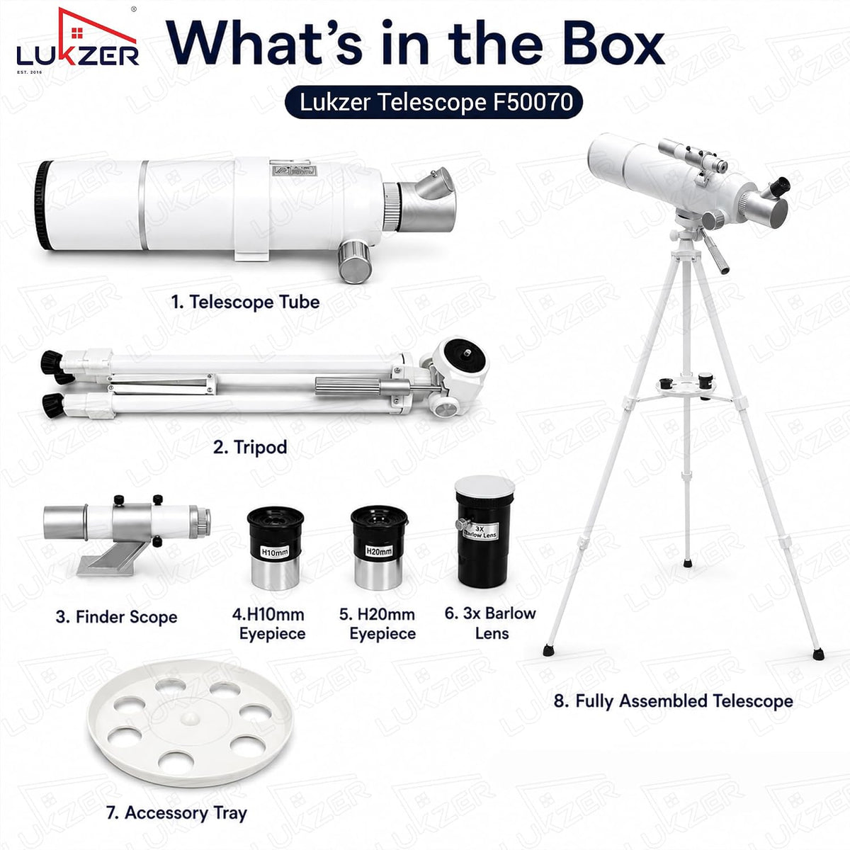 Lukzer F50070 Astronomical Refractor Telescope