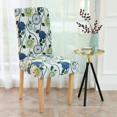 Lukzer Polyester Chair Cover -  Dark Grey with Print (CC-004-01)