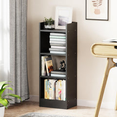 Lukzer 3 Layer Engineered Wood Multipurpose Rack Bookshelf Organizer Stand (MR-010/Black)