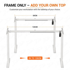 Lukzer Electric Height Adjustable Desk Frame (EST-003-F/White)