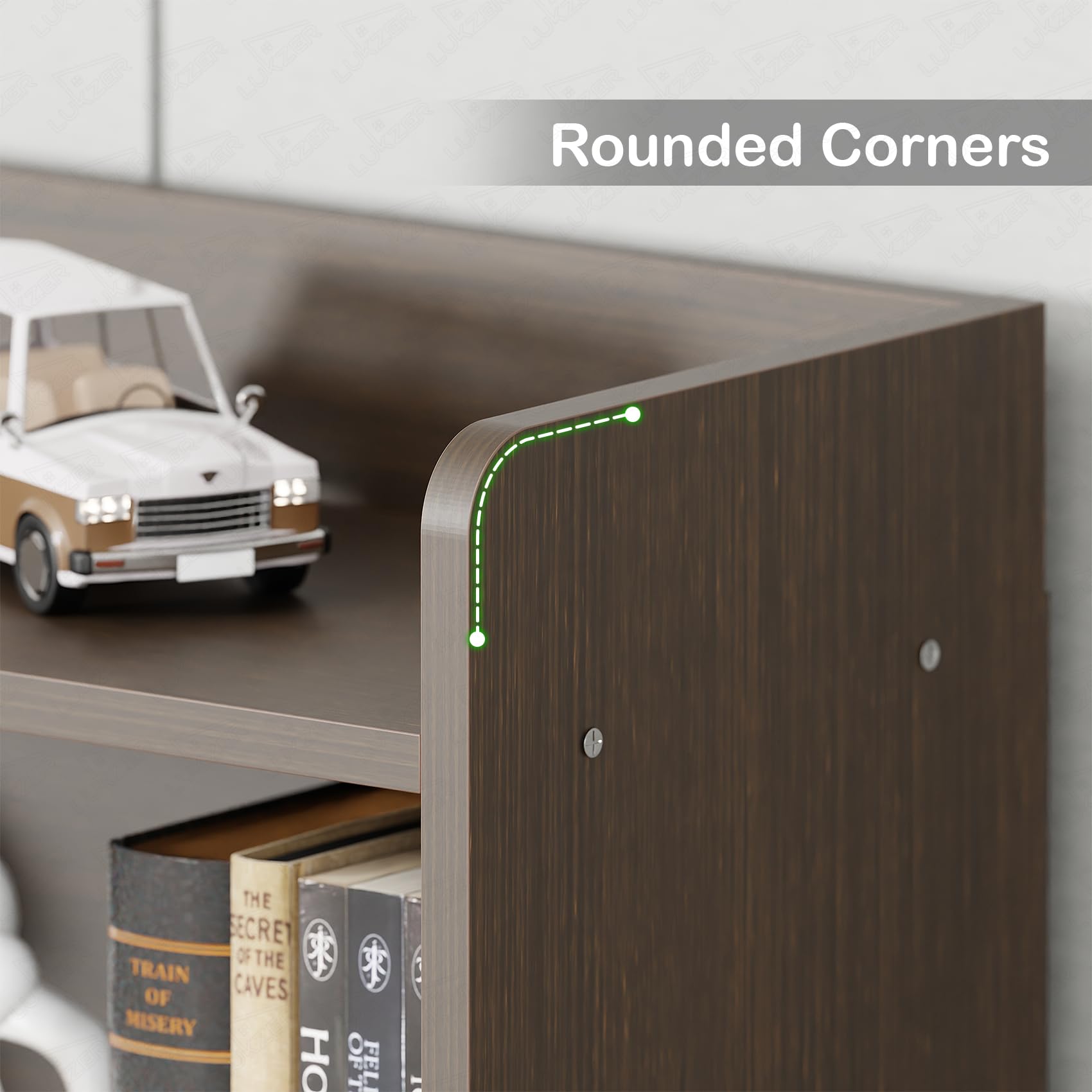 Lukzer Engineered Wood 6 Tier Bookcase Open Storage Cabinet (MR-007/Wenge)