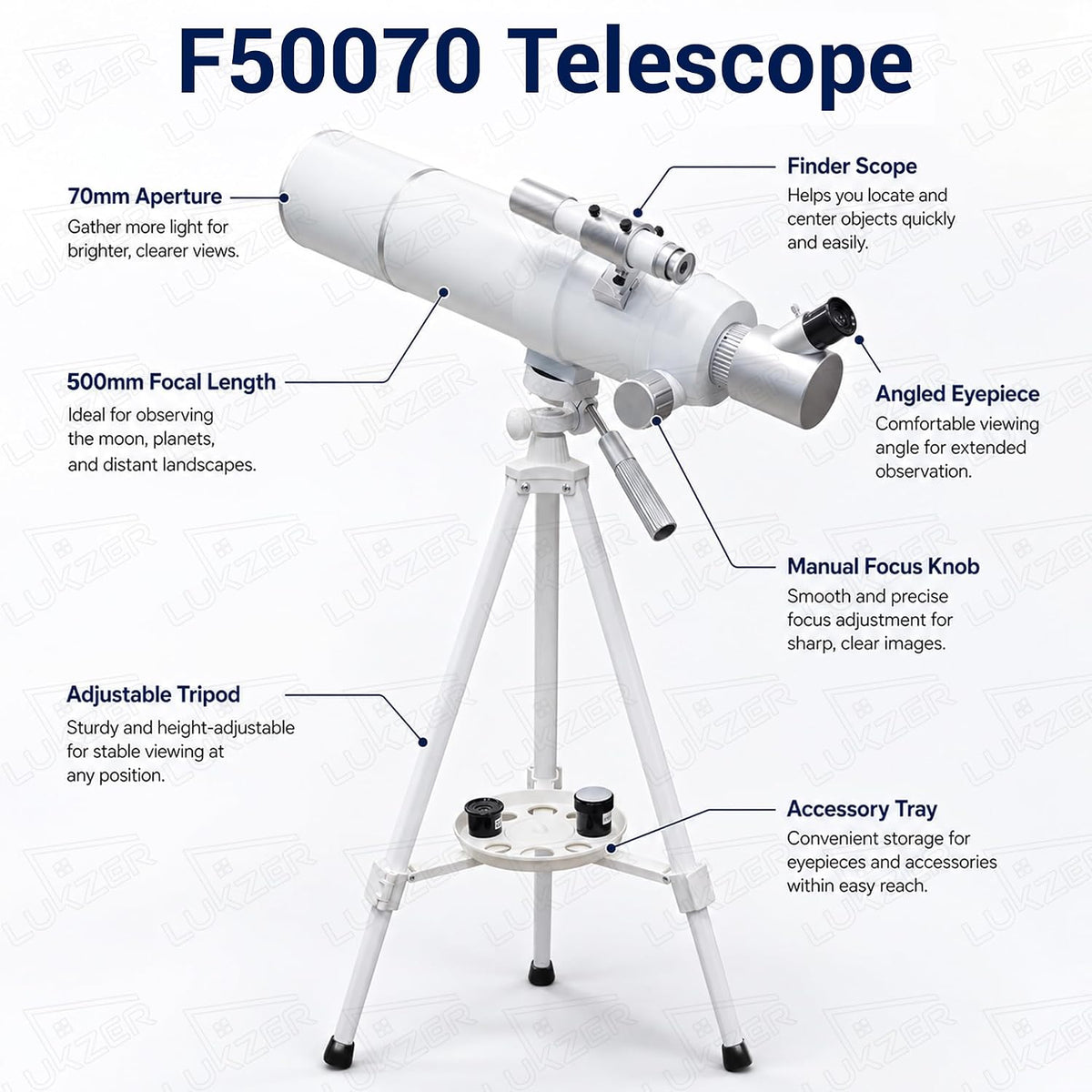 Lukzer F50070 Astronomical Refractor Telescope
