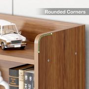 Lukzer Engineered Wood 6 Tier Bookcase Open Storage Cabinet (MR-007/Oak Brown)