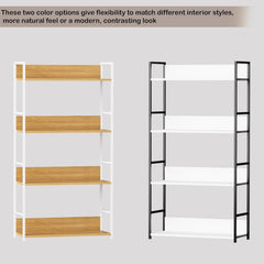 Lukzer 4-Layer Multipurpose Home Organiser Rack (MMR-001/White & Oak Light)