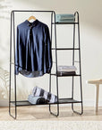 Metal Clothes Rack - Multi-Purpose Portable Garment Organizer Stand 5+1 Layer Rail with Storage Rack (A-Style/150x100x39.5cm)