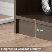 Lukzer Engineered Wood 6 Tier Bookcase Open Storage Cabinet (MR-007/Wenge)