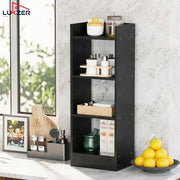 Lukzer 3 Layer Engineered Wood Multipurpose Rack Bookshelf Organizer Stand (MR-010/Black)