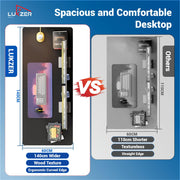 Lukzer Dual Motor Electric Height Adjustable Desk th Memory Controller Standing Table EST-002/Black & Black)