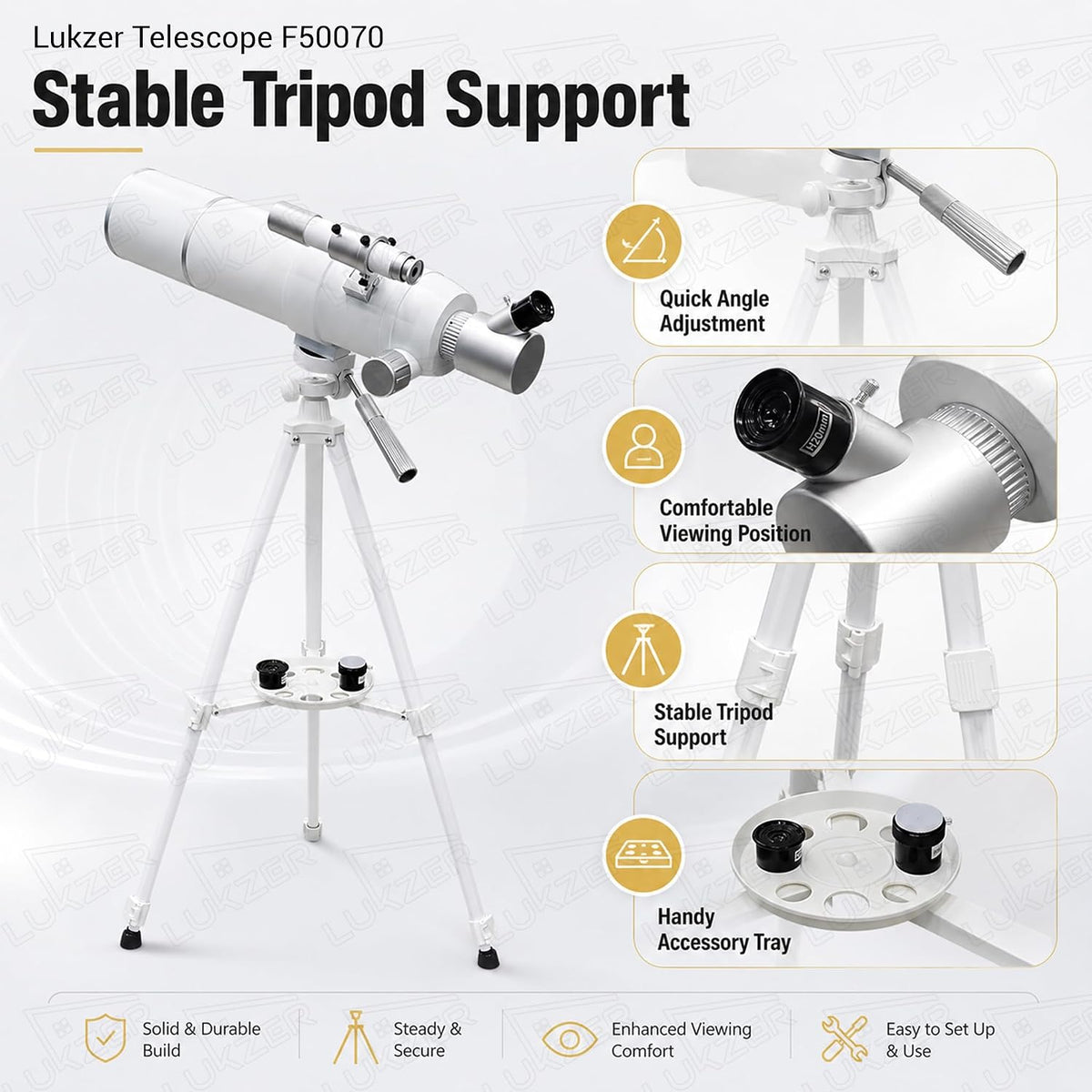 Lukzer F50070 Astronomical Refractor Telescope