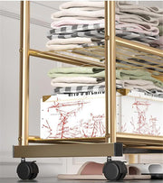 Lukzer Multifunctional Metal Garment Rack – A-Shape, 35x120x168cm (Gold/Black/White)