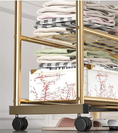 Lukzer Multifunctional Metal Garment Rack – A-Shape, 35x120x168cm (Gold/Black/White)