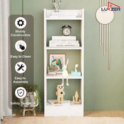 Lukzer 3 Layer Engineered Wood Multipurpose Rack Bookshelf Organizer Stand (MR-010/White)