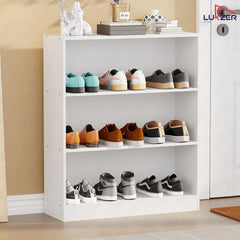 Lukzer 3‑Tier Engineered Wood Multipurpose Open Storage Organizer (MR‑014/White)