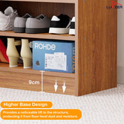 Lukzer Heavy-Duty 6 Layer Open Shoe Organizer Rack Stand (SR-005/Oak Brown)