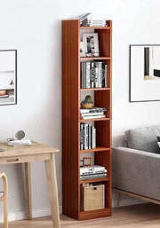 Lukzer 6 Layer Engineered Wood Bookshelf Multipurpose Rack (MR-005/Oak Brown)