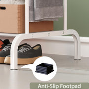 Lukzer Multifunctional Metal Garment Stand with Bottom Shelf (MGS-004/White)