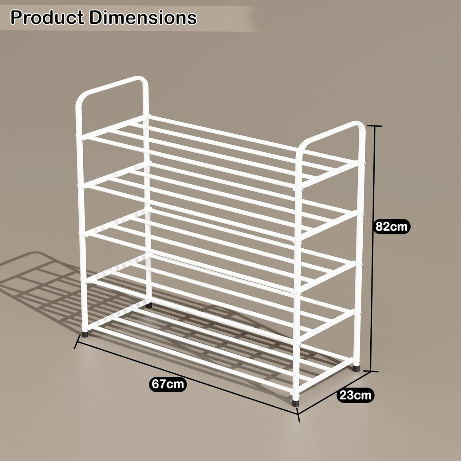 Shoe Rack/Open Display Rack | (White/Metal)