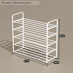 Lukzer Metal Shoe Rack & Open Display Shelf – Durable Storage Organizer