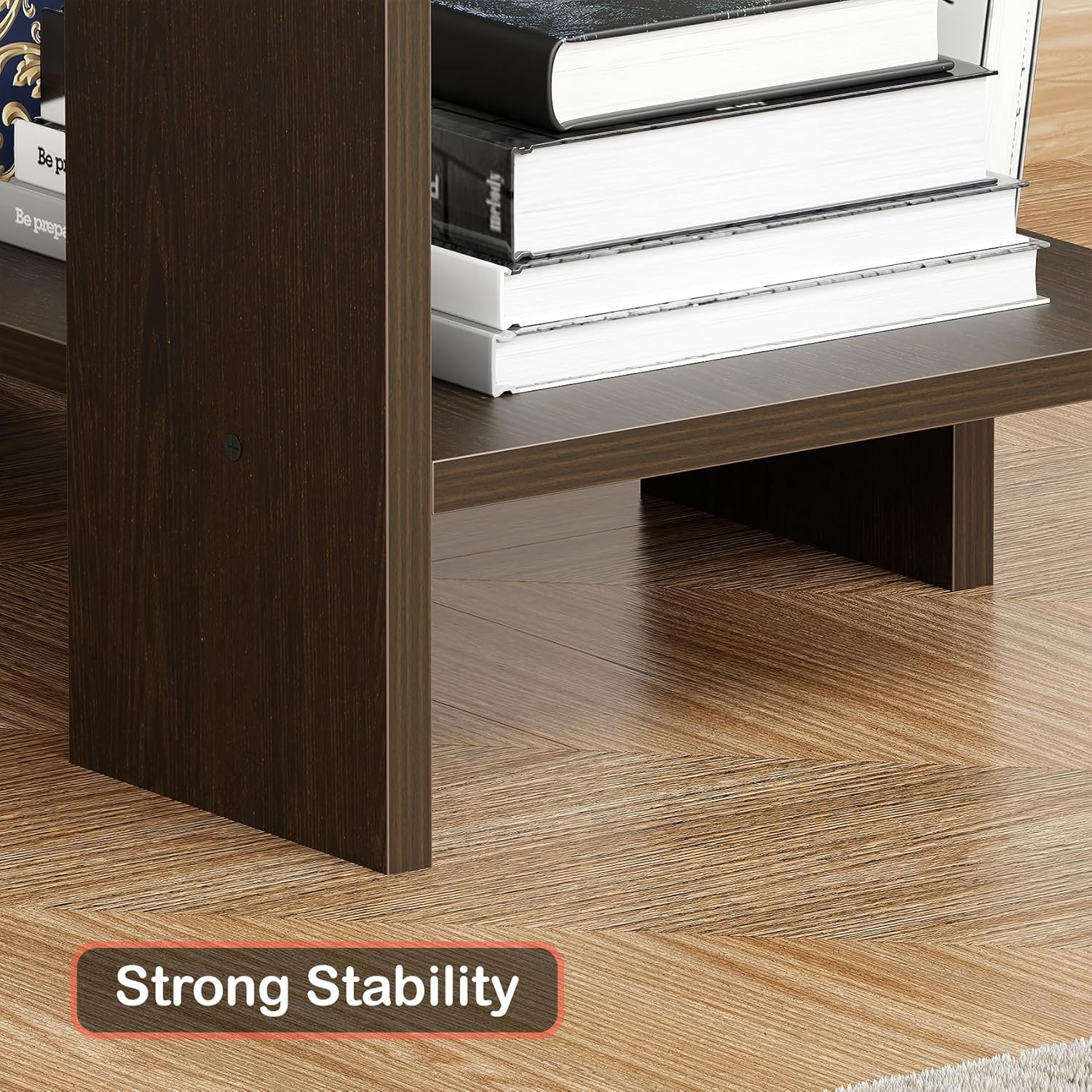 Lukzer Engineered Wood Study & Computer Table Office Desk with Bookshelf (ST-007/ Wenge)