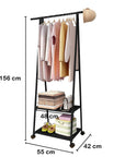 2 Bottom Shelves Garment Stand  | (A-Shape/AS-02)