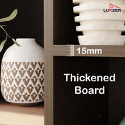 Lukzer Engineered Wood 5 Shelves Open Cabinet Bookshelf & Storage Organiser (MR-026/Wenge)