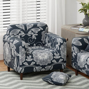 Polyester Sofa Cover (Black Stem Design)