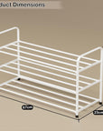 Shoe Rack/Open Display Rack | (White/Metal)