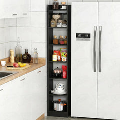 Lukzer 6 Layer Engineered Wood Bookshelf Multipurpose Rack (MR-005/Black)