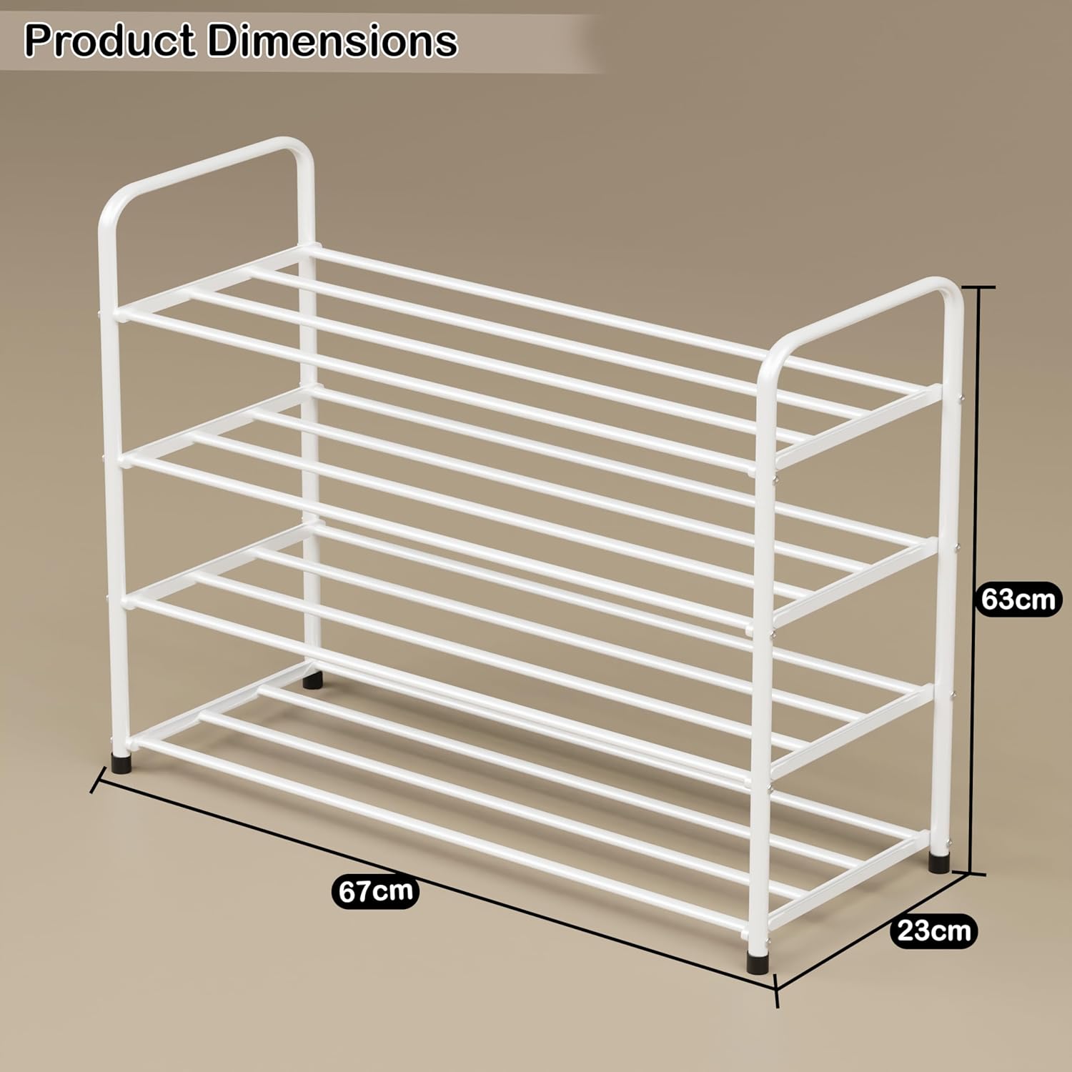 Shoe Rack/Open Display Rack | (White/Metal)