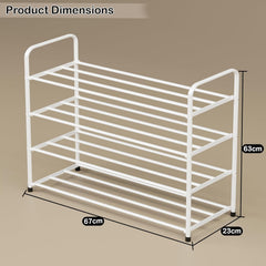 Lukzer Metal Shoe Rack & Open Display Shelf – Durable Storage Organizer